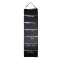 Willow &amp; Silk Hanging 104cm 7-Day Message Stack Planner/Blackboard 