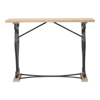 Loop Design Metal Wooden Console Table