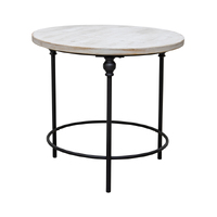 Willow &amp; Silk Round Wooden 60cm White Coffee Table/Furniture