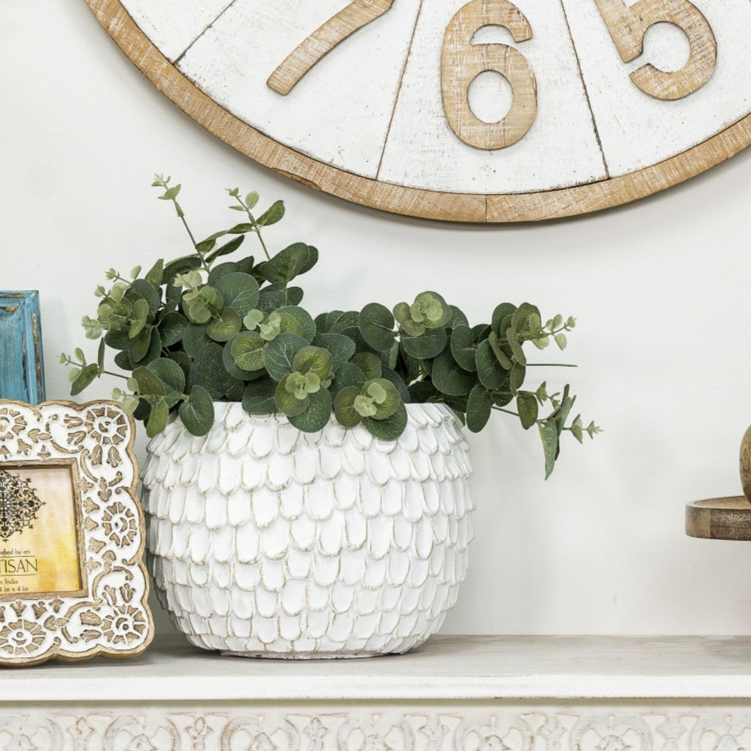 Willow &amp; Silk Artificial 90cm Set of 6 Green Eucalyptus Plant