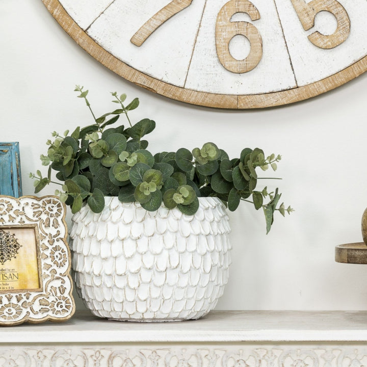 Willow &amp; Silk Artificial 90cm Set of 6 Green Eucalyptus Plant