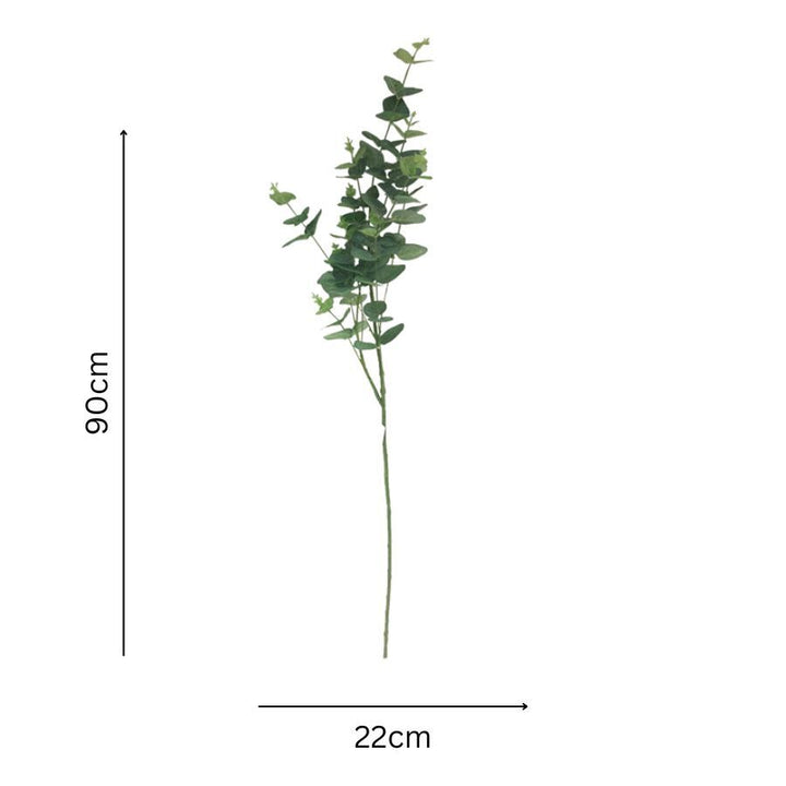 Willow &amp; Silk Artificial 90cm Set of 6 Green Eucalyptus Plant