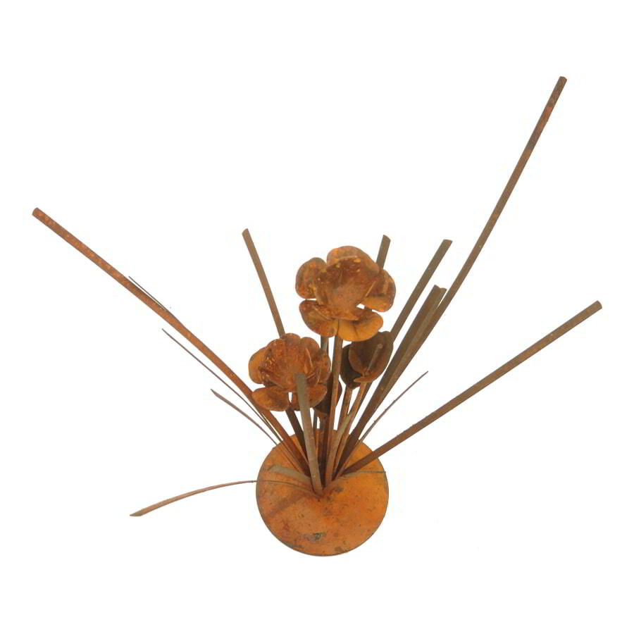 Willow &amp; Silk Decorative Grass &amp; Flowers Home Rustic Metal 50cm