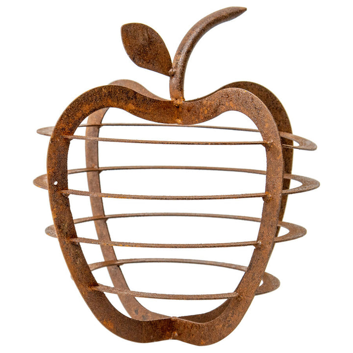 Willow &amp; Silk Rustic Metal Table Decor Apple Ornament 30cm