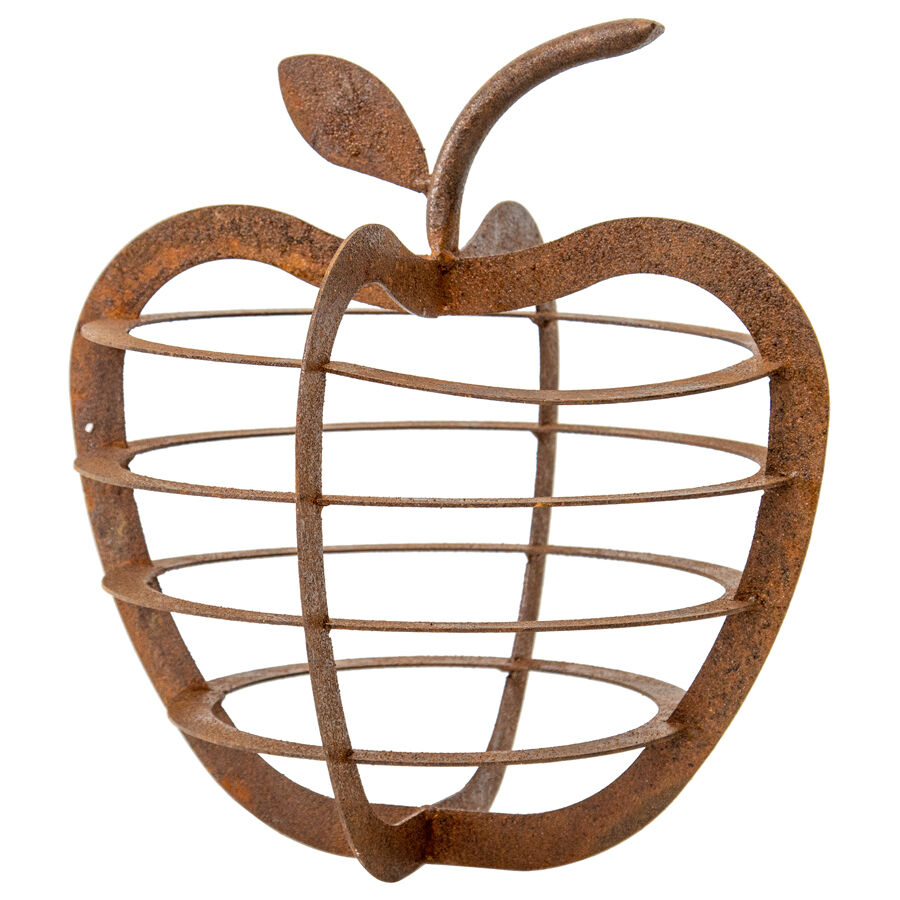 Willow &amp; Silk Rustic Metal Table Decor Apple Ornament 30cm