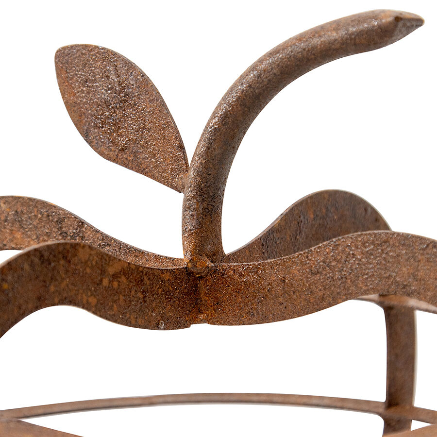 Willow &amp; Silk Rustic Metal Table Decor Apple Ornament 30cm