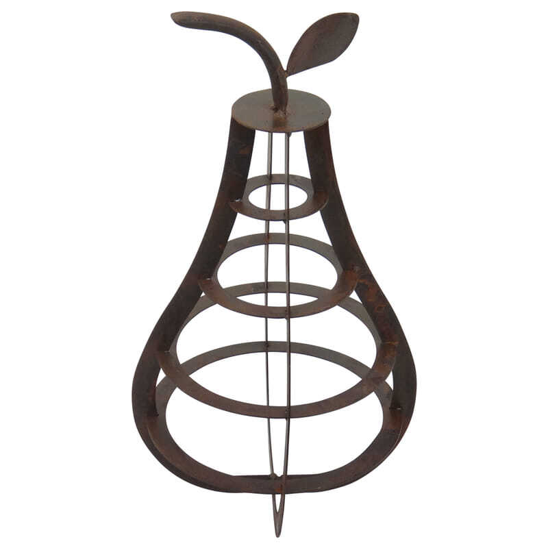 Willow &amp; Silk Rustic Metal Table Decor Pear Ornament 45cm
