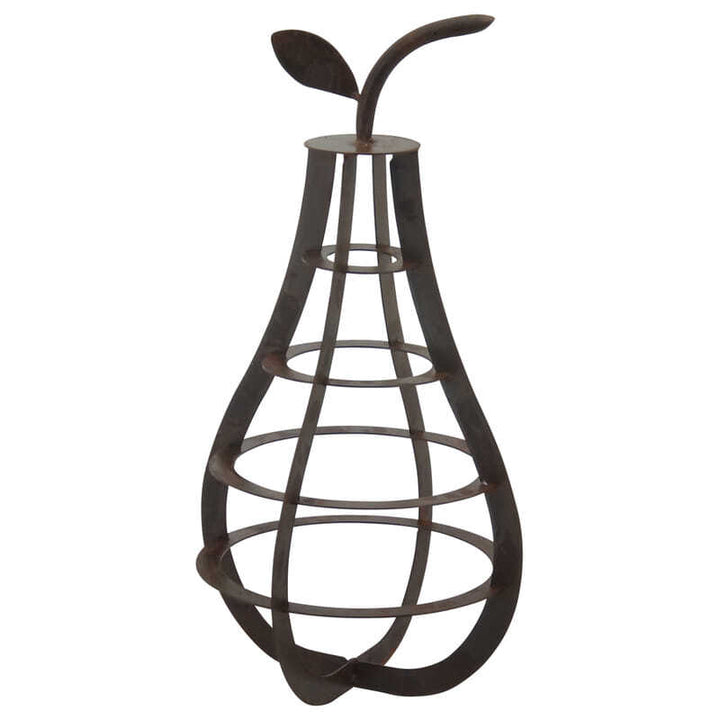 Willow &amp; Silk Rustic Metal Table Decor Pear Ornament 45cm