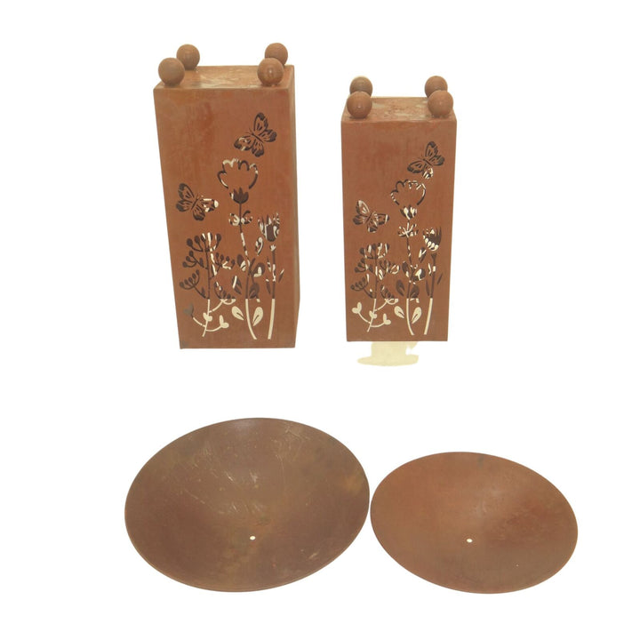 Willow &amp; Silk Laser Cut Butterfly Firebowl/Planters Set 72/59cm