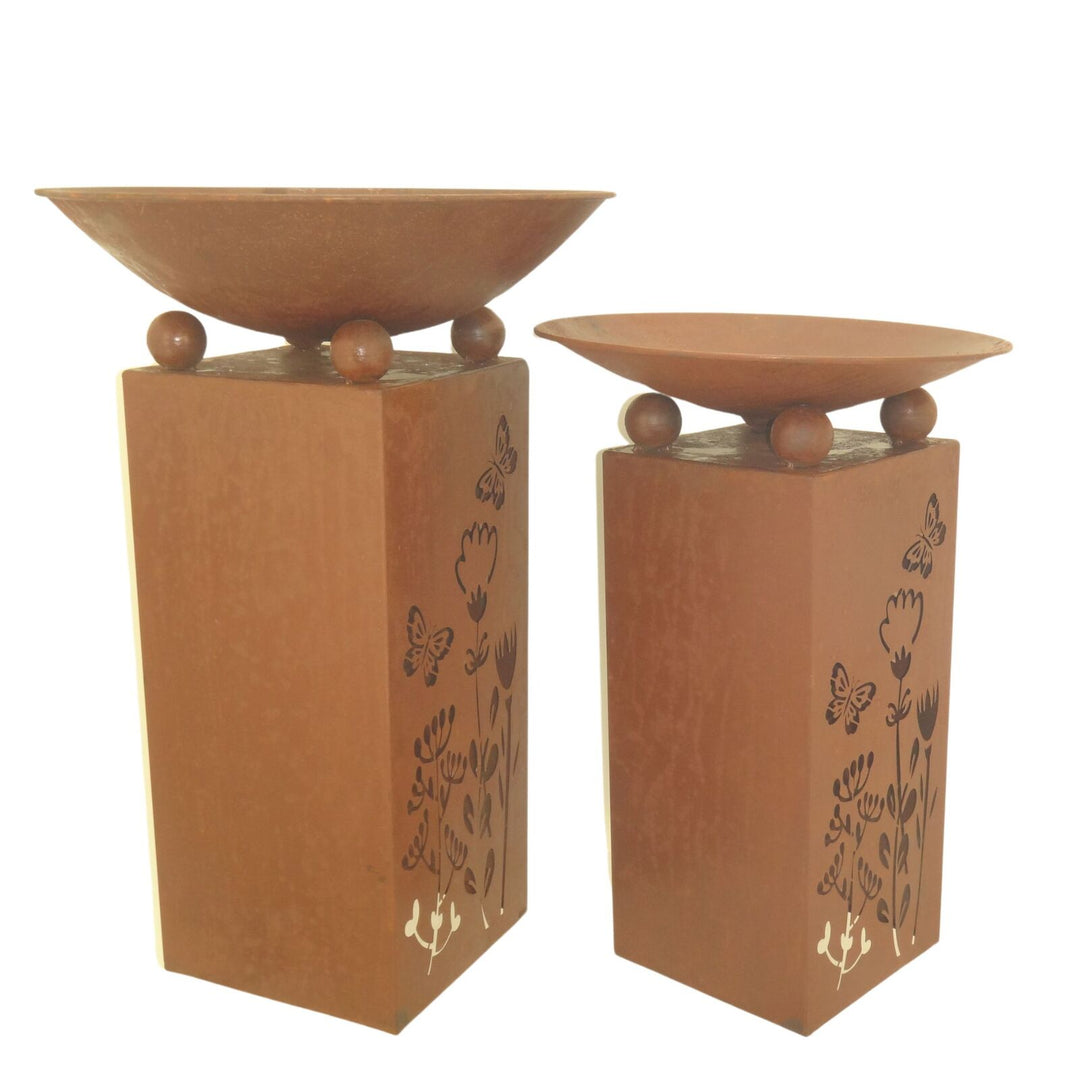 Willow &amp; Silk Laser Cut Butterfly Firebowl/Planters Set 72/59cm