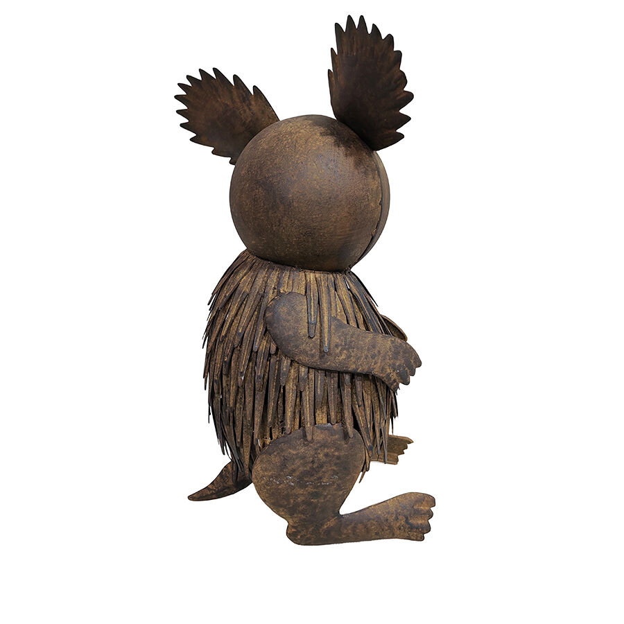 Willow &amp; Silk Metal Cute Rustic Koala Animal Garden Statue 40cm