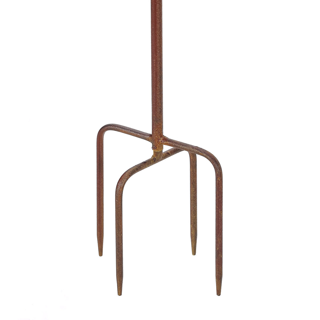 Willow &amp; Silk Metal Rustic Garden Weather Vane Arrow Stake w/Rooster 125cm