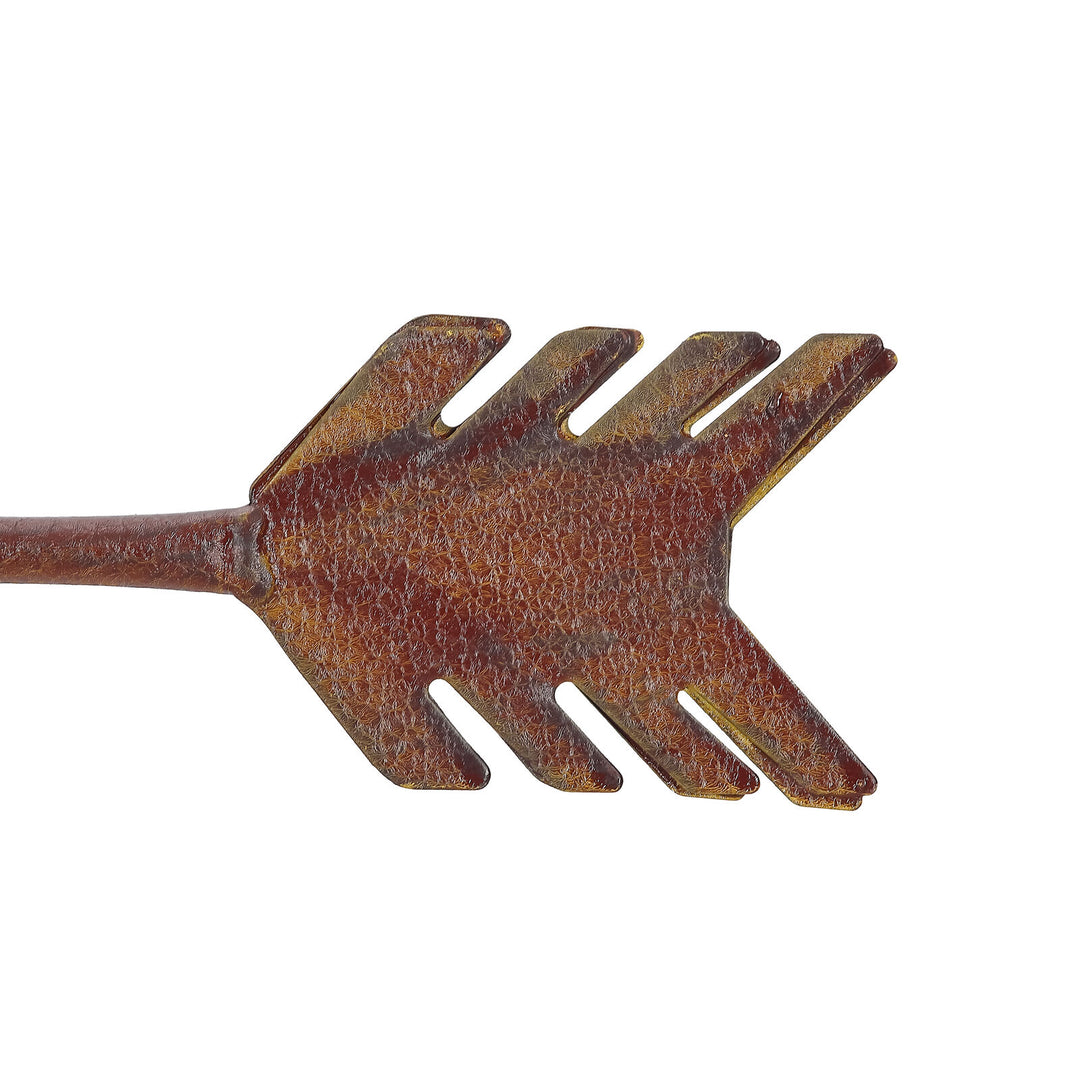 Willow &amp; Silk Metal Rustic Garden Weather Vane Arrow Stake w/Rooster 125cm