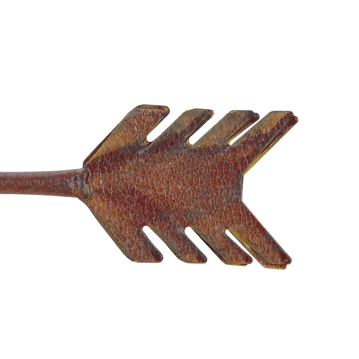 Willow &amp; Silk Metal Rustic Garden Weather Vane Arrow Stake w/Rooster 125cm