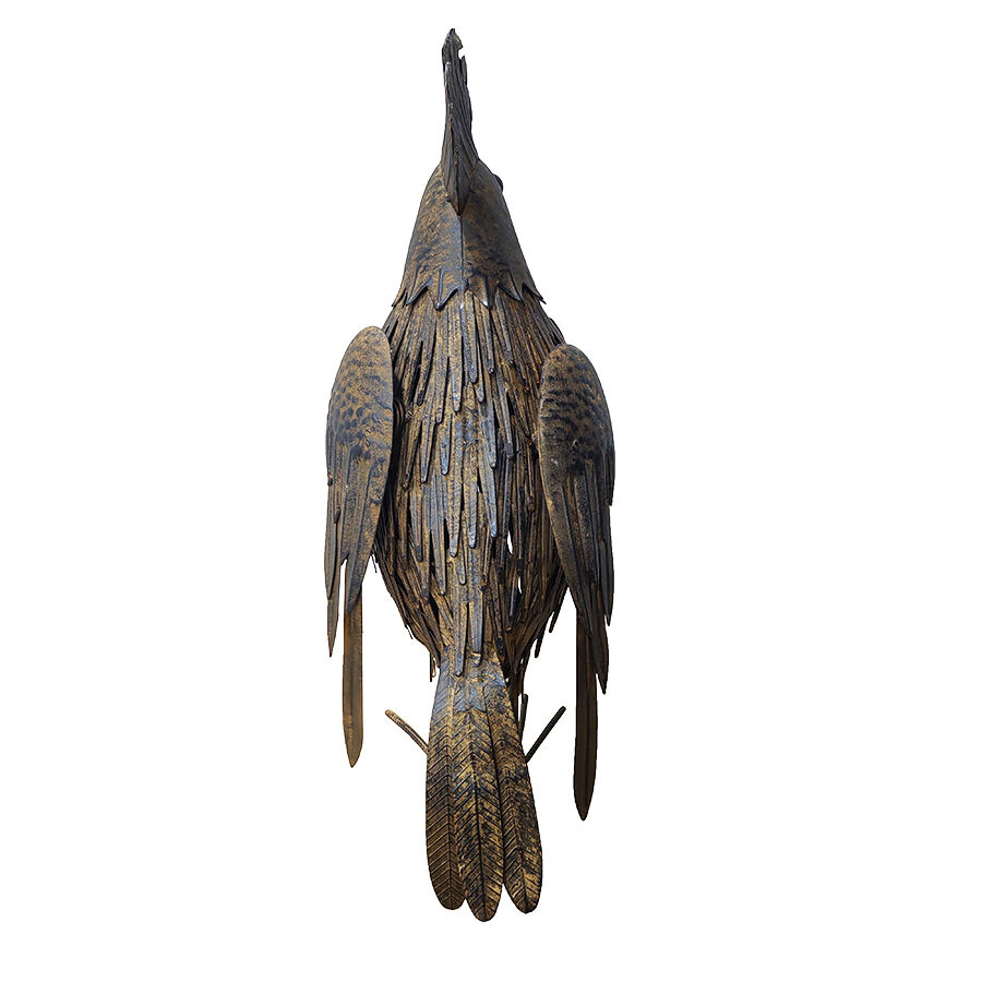 Willow &amp; Silk Metal 66cm Rustic Cockatoo Bird Garden Statue/Figurine