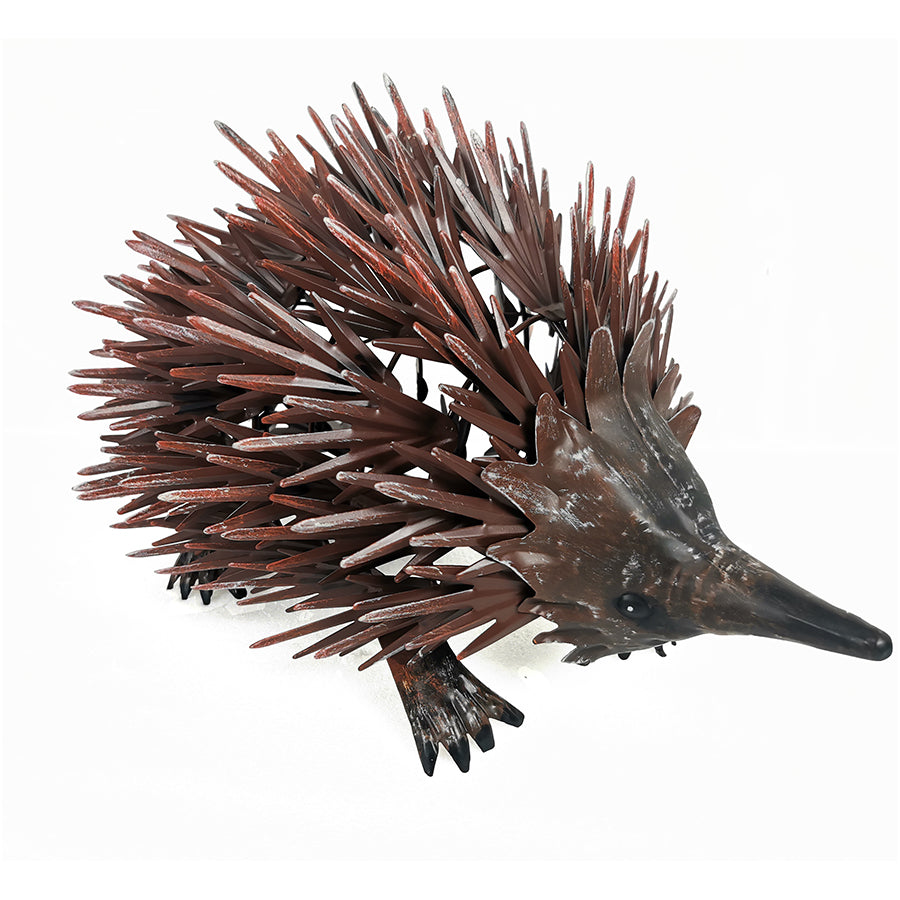 Willow &amp; Silk Metal 43cm Rust Echidna Animal Garden Figurine