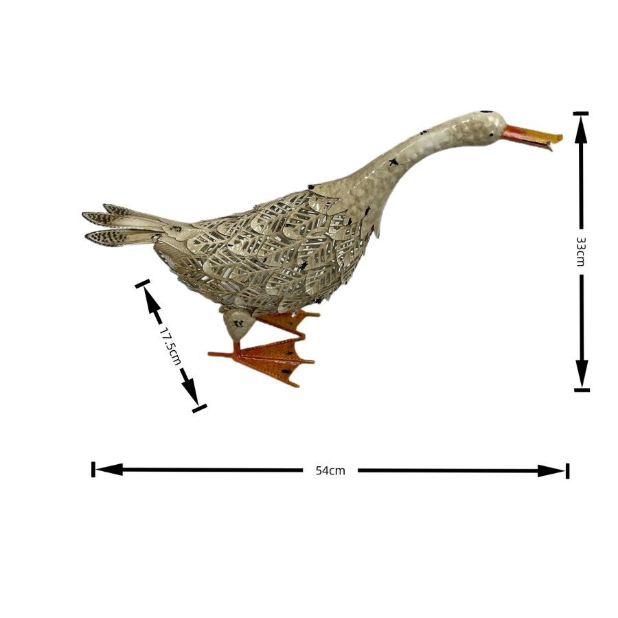 Willow &amp; Silk Stretching Duck Ornament/Decorative Stretch Duck Sculpture