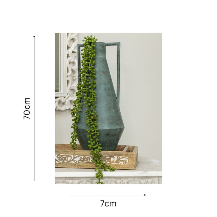 Willow &amp; Silk Artificial 74cm Hanging Green String of Pearls Plant