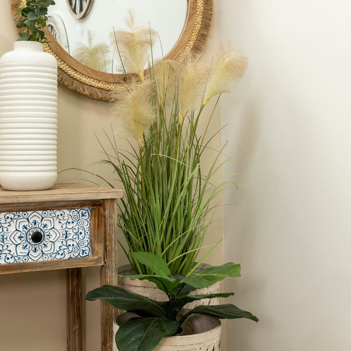 Willow &amp; Silk Artificial Long Pampas Grass In Pot
