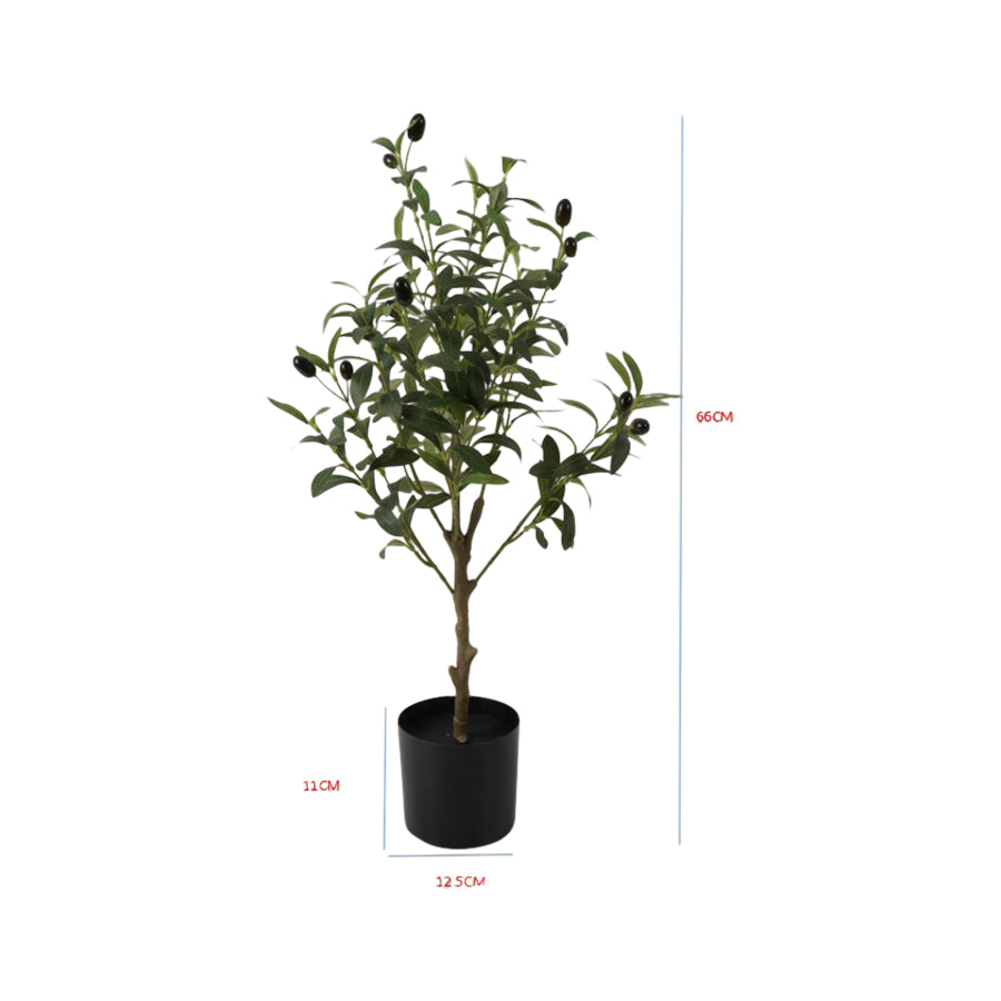 Willow &amp; Silk Pot Plant Artificial Olive Tree 60cm