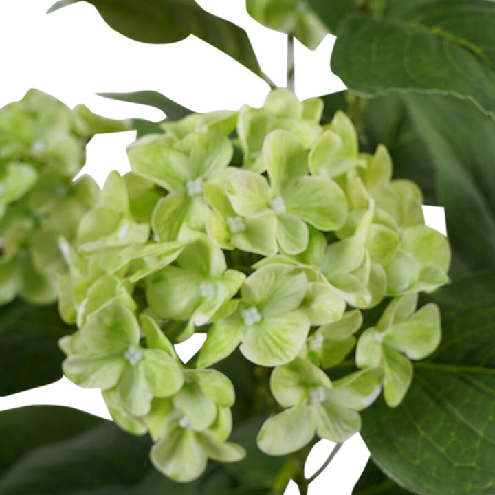 Willow &amp; Silk Potted Artificial Lush Serenity Green Hydrangea 35x35x50cm