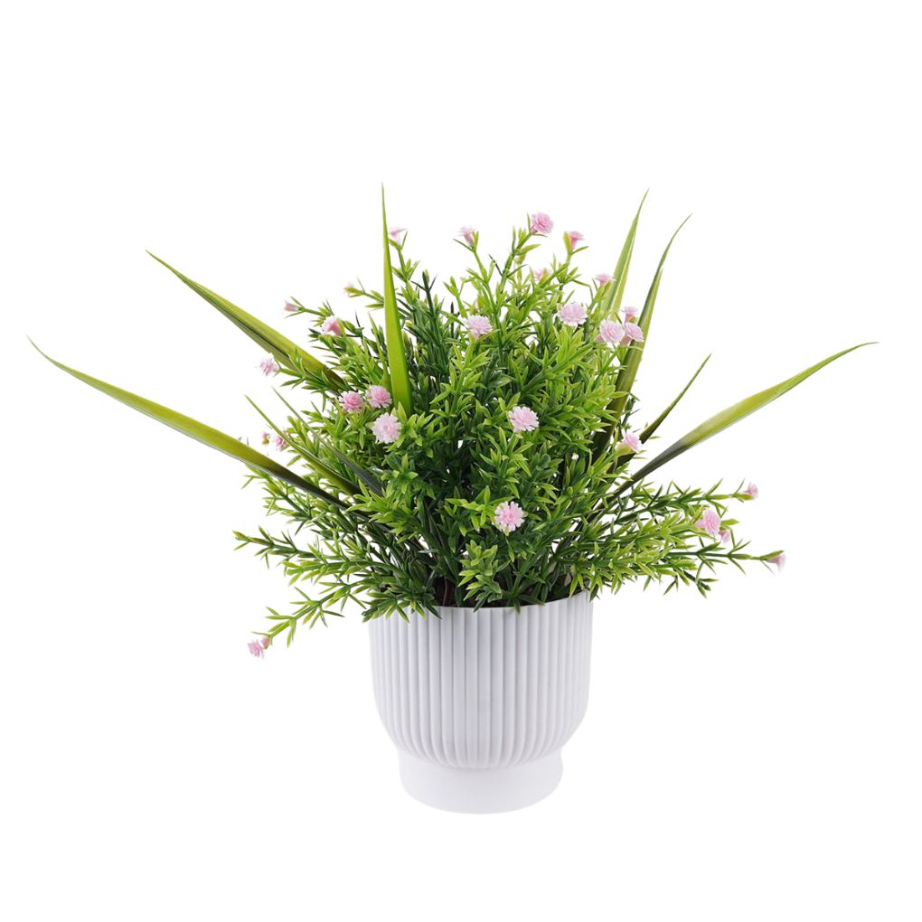 Willow &amp; Silk Potted Flower in PP Pot 28x19x25cm