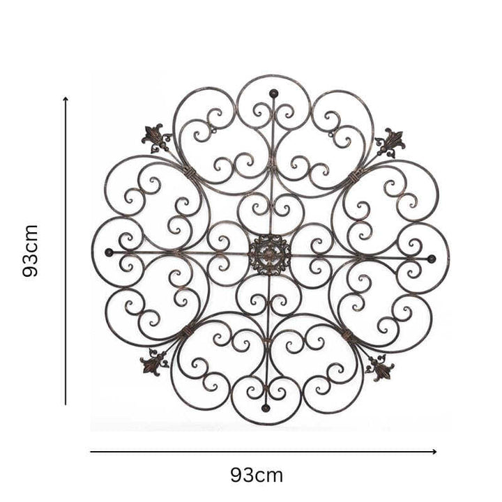 Willow &amp; Silk Wall Art Indoor Circolo Fleur 93cm Metal