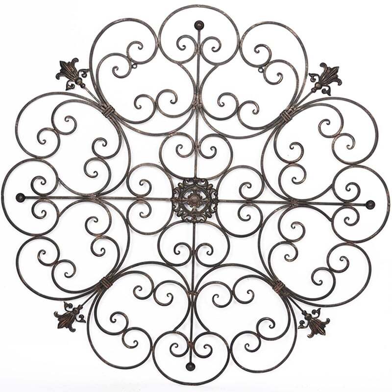 Willow &amp; Silk Wall Art Indoor Circolo Fleur 93cm Metal