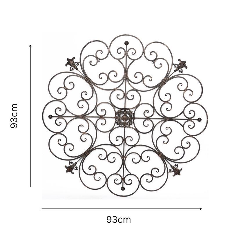 Willow &amp; Silk Wall Art Indoor Circolo Fleur 93cm Metal
