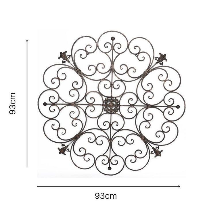 Willow &amp; Silk Wall Art Indoor Circolo Fleur 93cm Metal