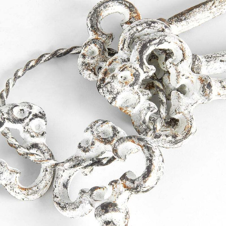 Willow &amp; Silk Decorative Keys Indoor 23cm Antique White
