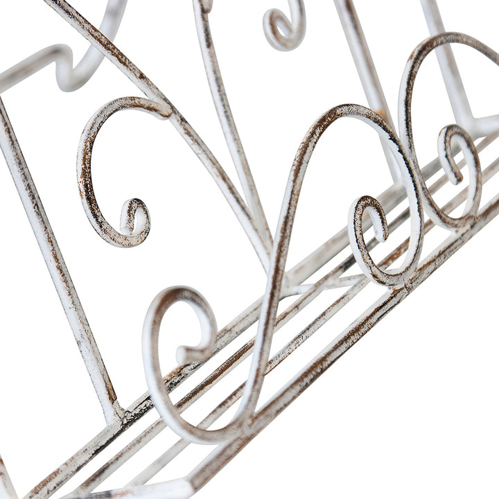 Willow &amp; Silk Metal 36.8cm White Kitchen Recipe Heart Book Stand
