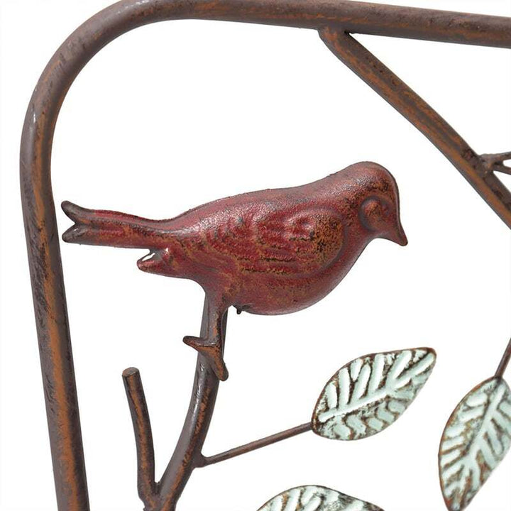 Willow &amp; Silk Coloured Bird &amp; Leaves Design Wall Planters Set/2