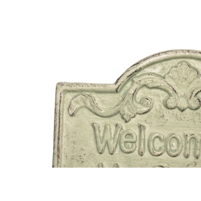 Willow &amp; Silk Welcome to My Garden Cast Iron Stake 23x0.75x31cm