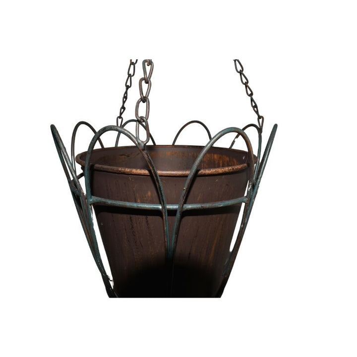 Willow &amp; Silk Hanging Potplanter with Pot, Wall Bracket and  Hummingbirds