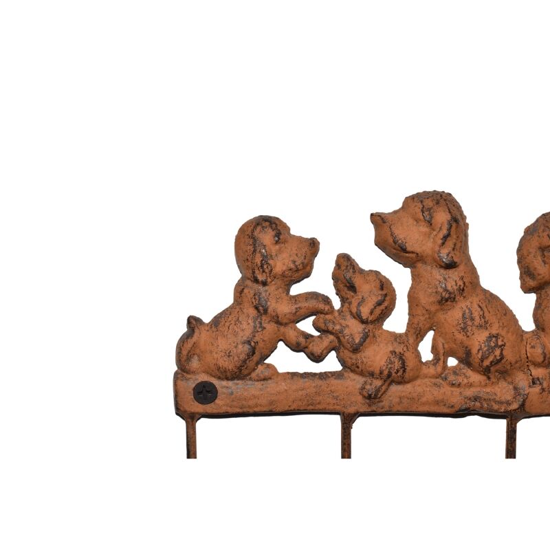 Willow &amp; Silk Cute Dogs 5-Hook Wall Hanging 22.5x2.5x12cm