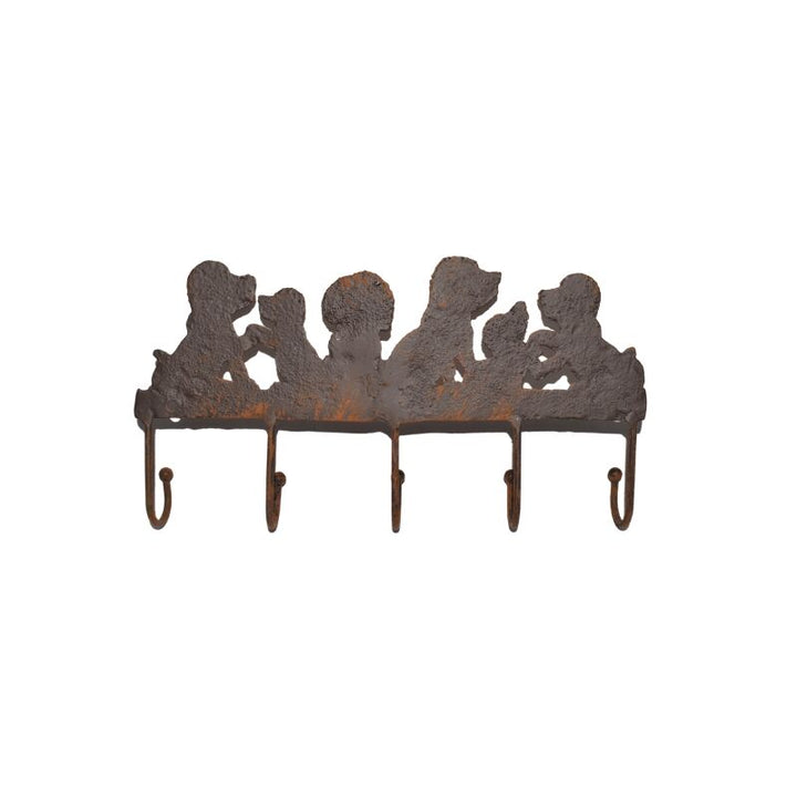 Willow &amp; Silk Cute Dogs 5-Hook Wall Hanging 22.5x2.5x12cm