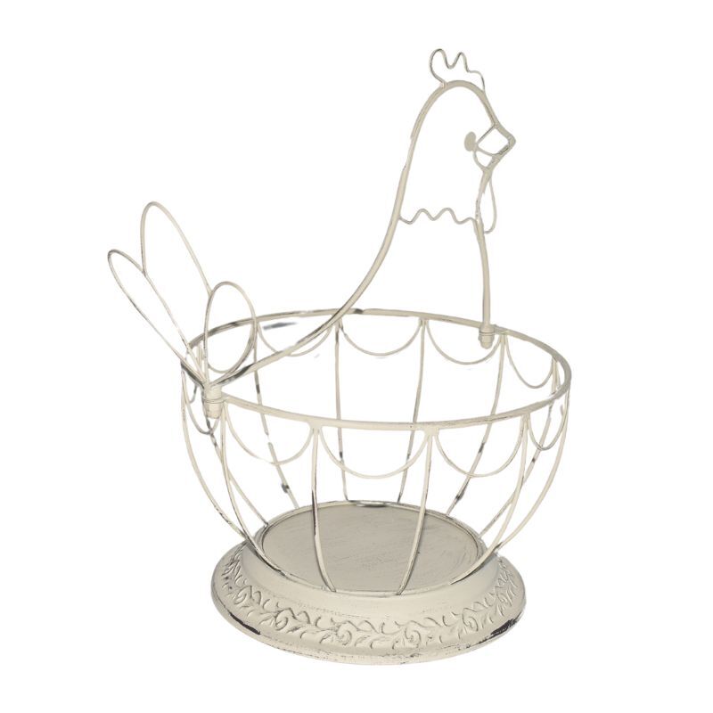 Willow &amp; Silk Chicken Shape Footed Bowl/Basket 30x25x25.5cm