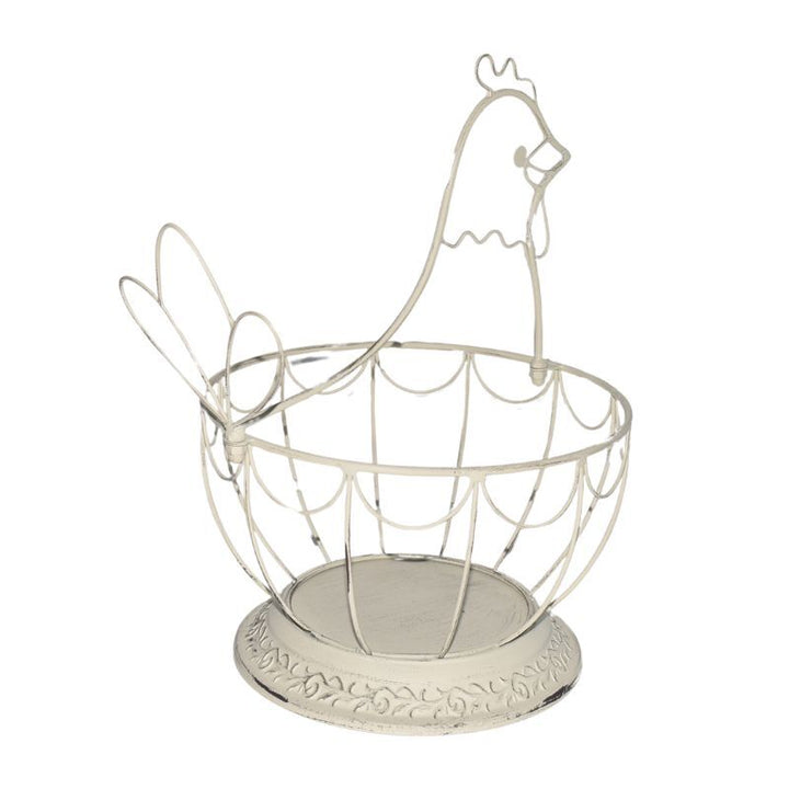 Willow &amp; Silk Chicken Shape Footed Bowl/Basket 30x25x25.5cm