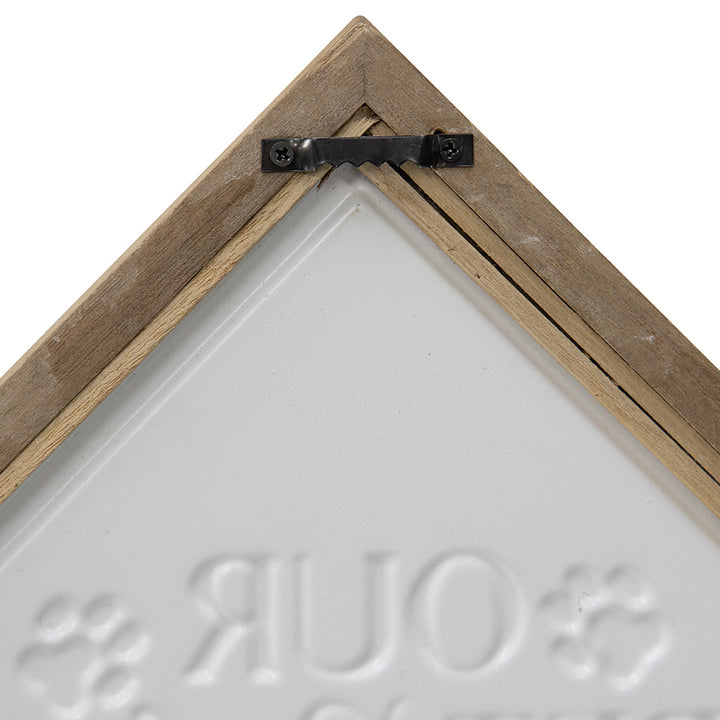 Willow &amp; Silk Pet Room Plaque White Wooden 66cm &