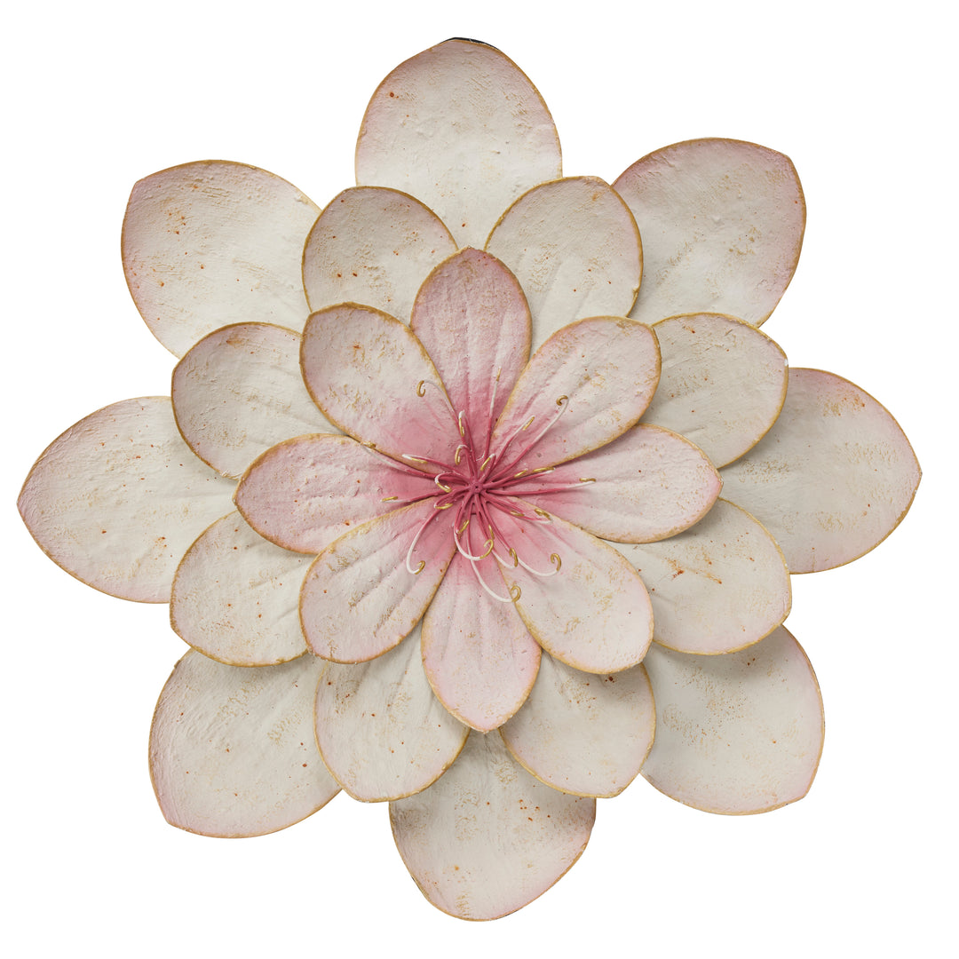 Willow &amp; Silk Lge Pink Wall Art  Flower 59x59x11HCM