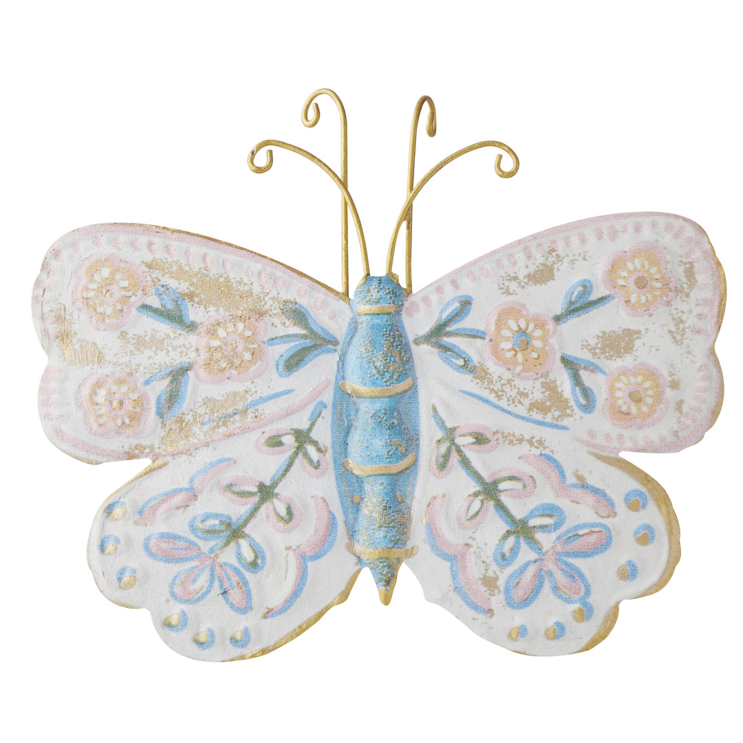 Willow &amp; Silk Butterfly Wall Art Blue/White 25x21x7.5HCM
