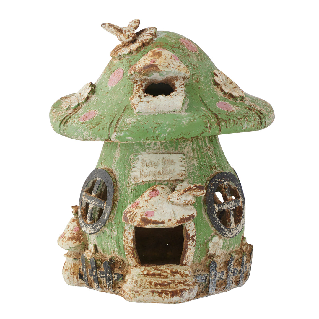 Willow &amp; Silk Mushroom Garden Birdhouse 17x17x21HCM