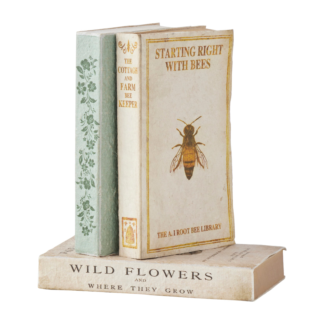 Willow &amp; Silk S/3 Gardeners Vintage Note Books 13x20x4HCM