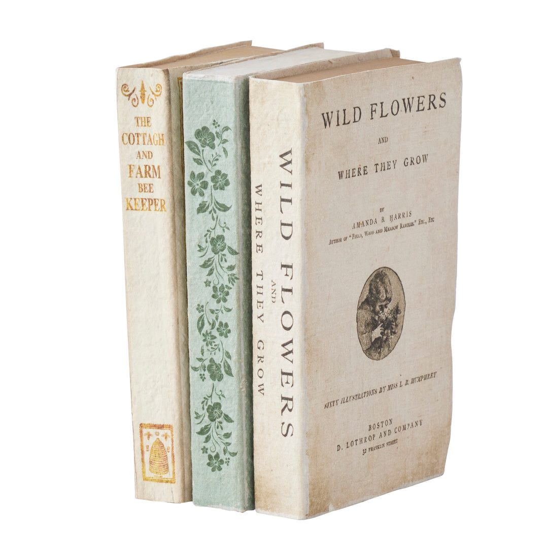 Willow &amp; Silk S/3 Gardeners Vintage Note Books 13x20x4HCM