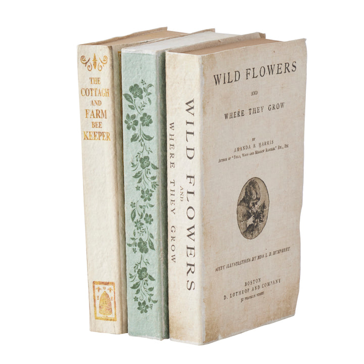 Willow &amp; Silk S/3 Gardeners Vintage Note Books 13x20x4HCM