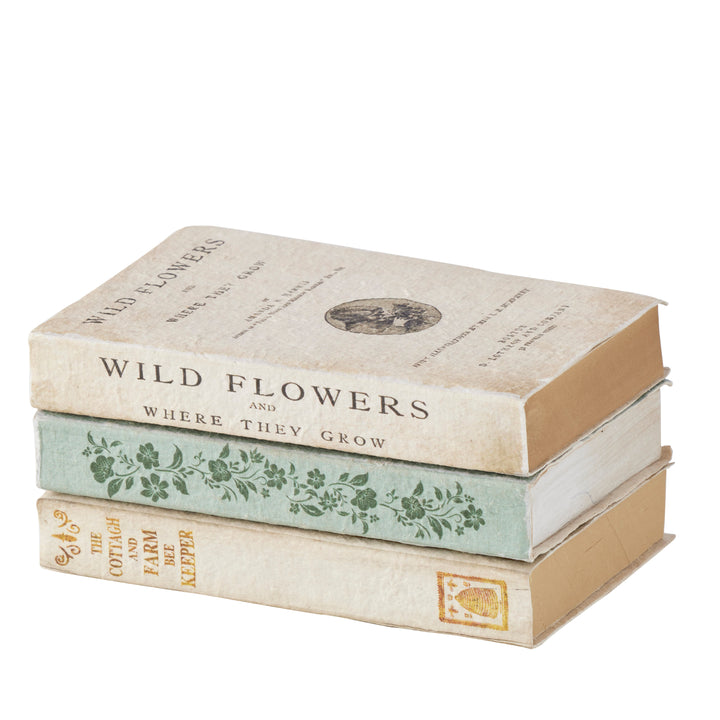 Willow &amp; Silk S/3 Gardeners Vintage Note Books 13x20x4HCM