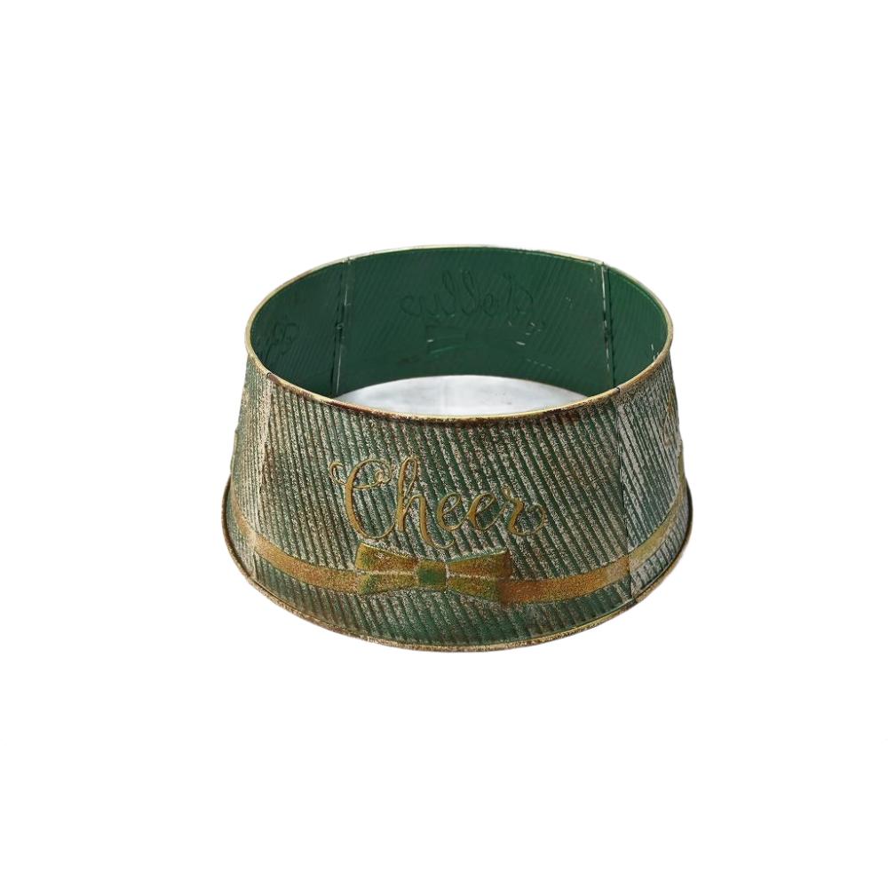 Willow &amp; Silk Xmas Tree Skirt Tin 58x58x22.5HCM