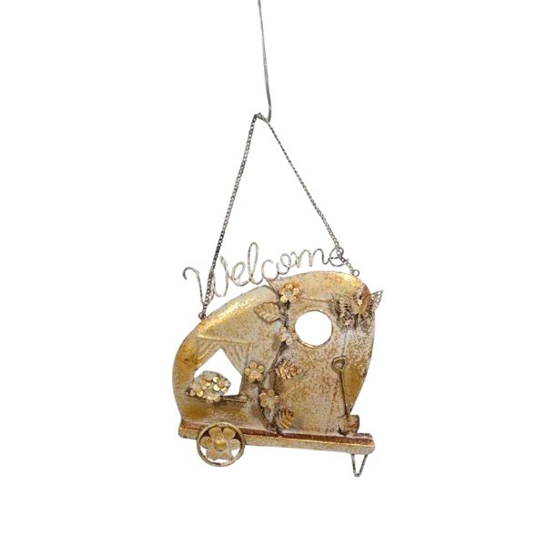 Willow &amp; Silk Welcome Caravan Hanging Sign 25x3.5x39HCM