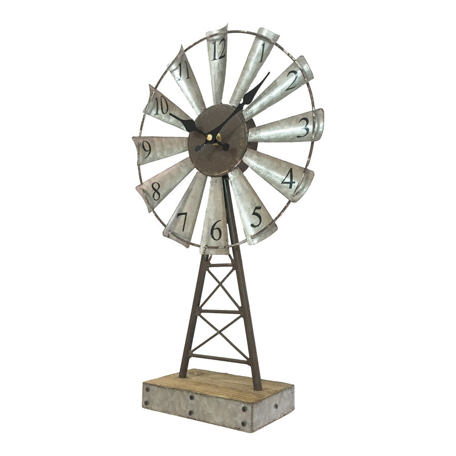 Willow &amp; Silk Windmill Table Clock 25x8x41cm